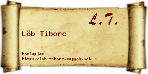 Löb Tiborc névjegykártya